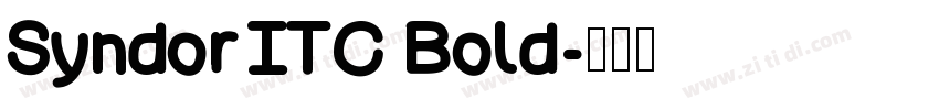 Syndor ITC Bold字体转换